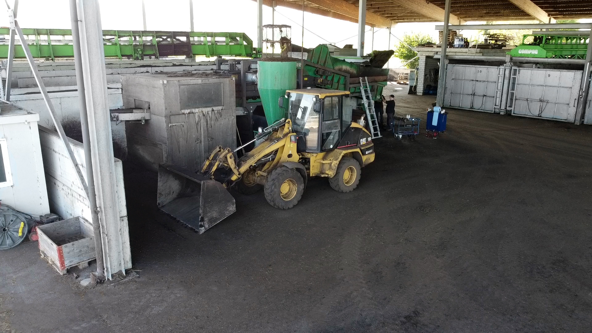 Biogasanlage (Feststoffvergärung), Anaerobic Digestion Biogas Plant (Dry Fermentation)