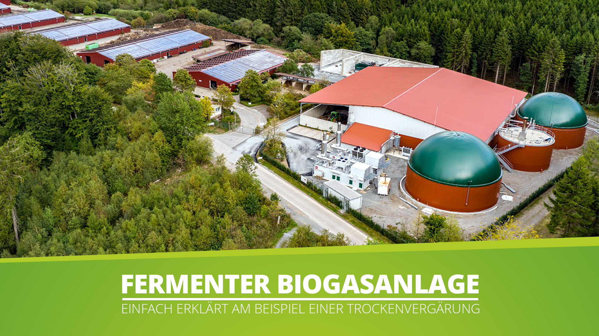 Fermenter Biogasanlage (Feststoffvergärung), Anaerobic Digestion Biogas Plant (Dry Fermentation)